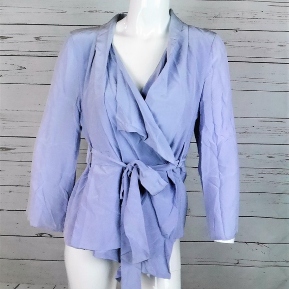 Yumi Kim Tops - YUMI KIM SILK CLAUDIA DRAPED OPEN FRONT TIE WAIST